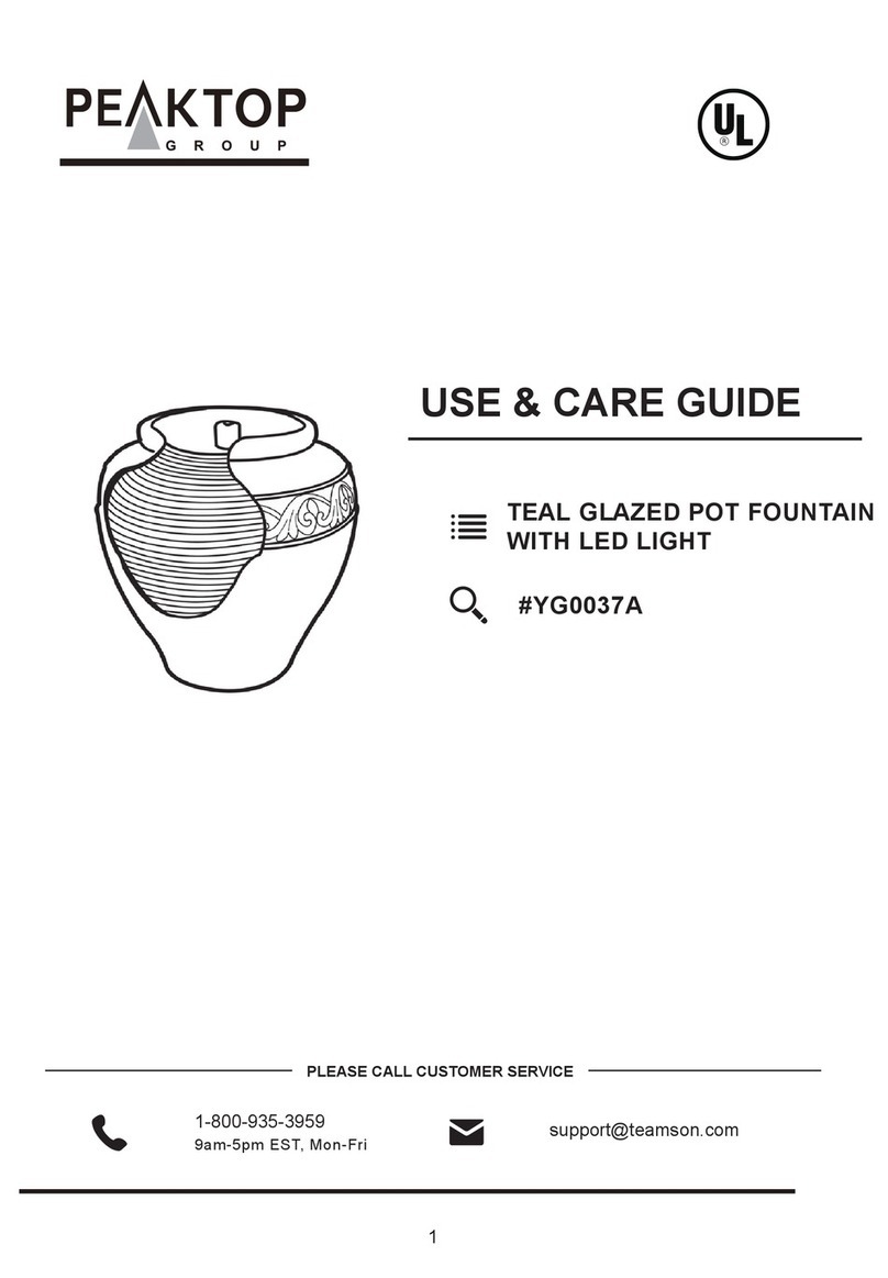 PEAKTOP YG0037A Use & care guide