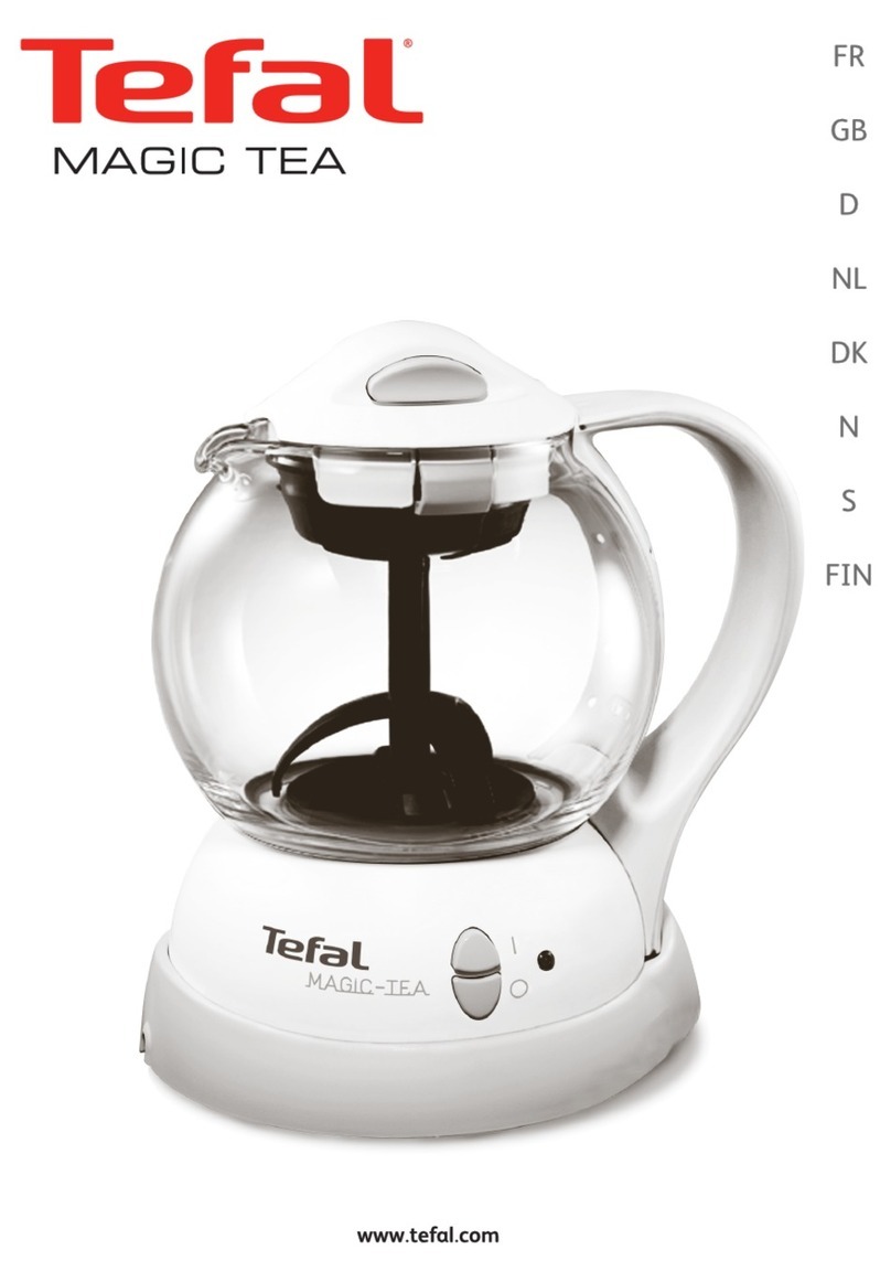 TEFAL MAGIC TEA BJ100010 manual