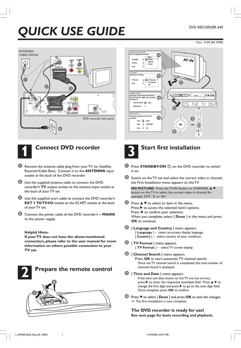 Philips MRV645/01 Operating manual