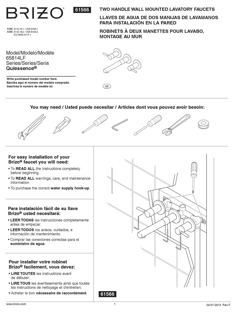 Brizo Quiessence 65814LF User manual