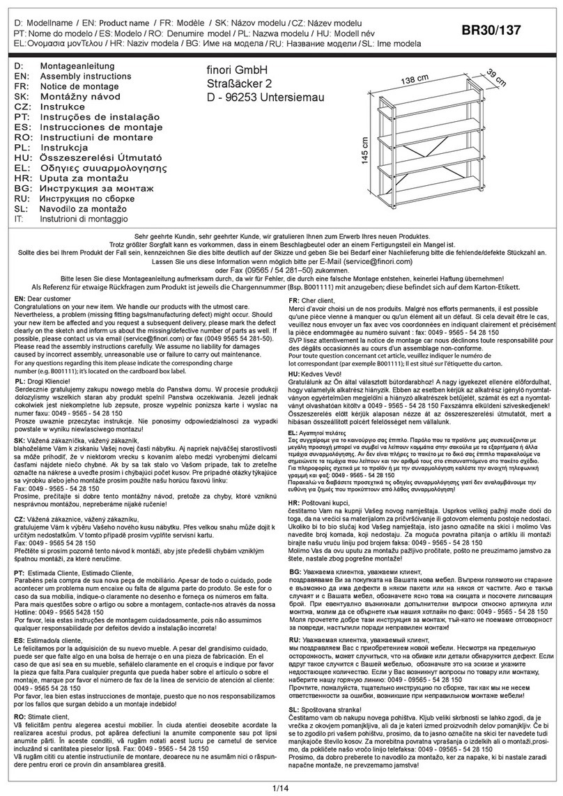 Finori BR30/137 User manual