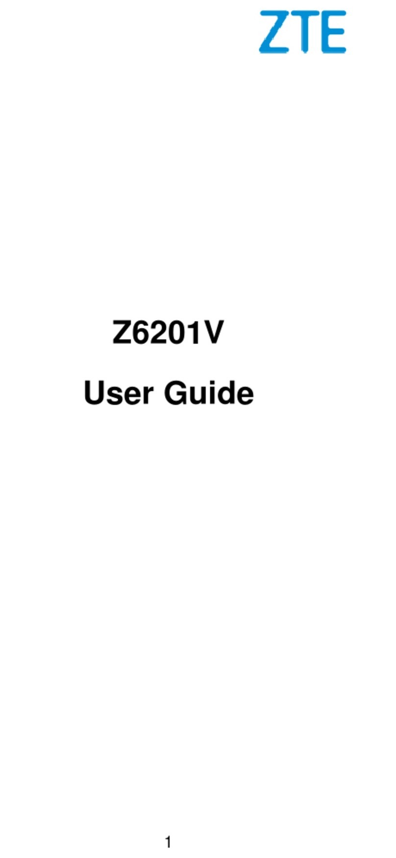 Zte Z6201V User manual