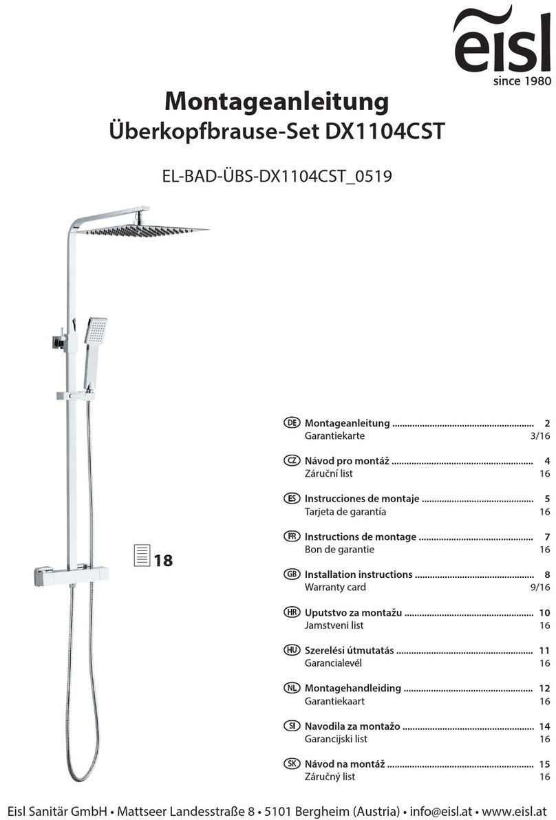 eisl CALVINO DX1104CST Installation instructions/warranty card