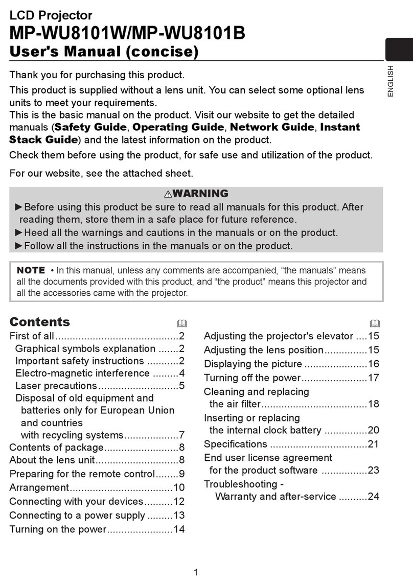 Maxell MP-WU8101W User manual