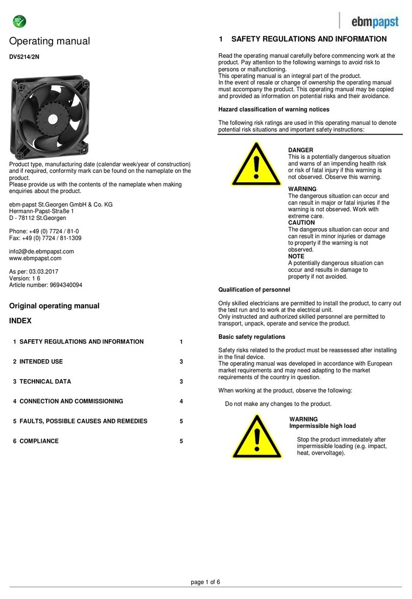 Ebmpapst DV5214/2N User manual