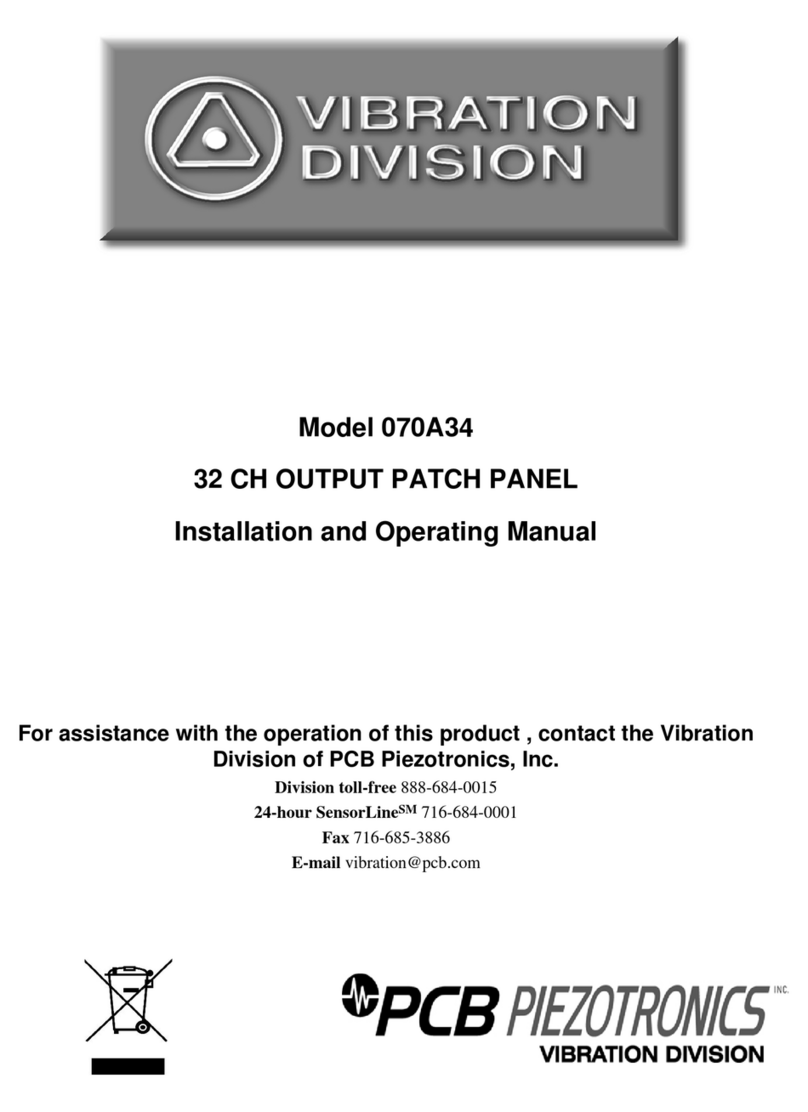 PCB Piezotronics 070A34 Installation and operating manual PCB Piezotronics 070A34 Installation and operating manual