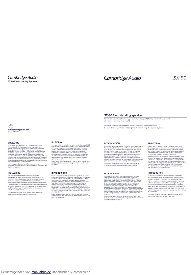 Cambridge Audio SX-80 installation guide
