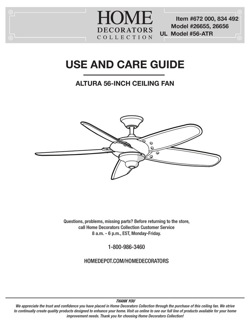 Home Decorators Collection ALTURA 56-ATR Use and care guide