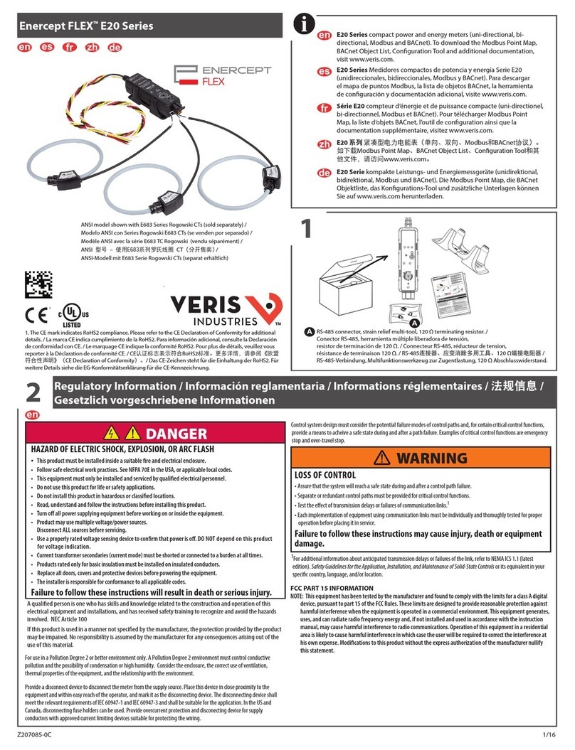 Veris Enercept FLEX E20 Series User manual Veris Enercept FLEX E20 Series User manual