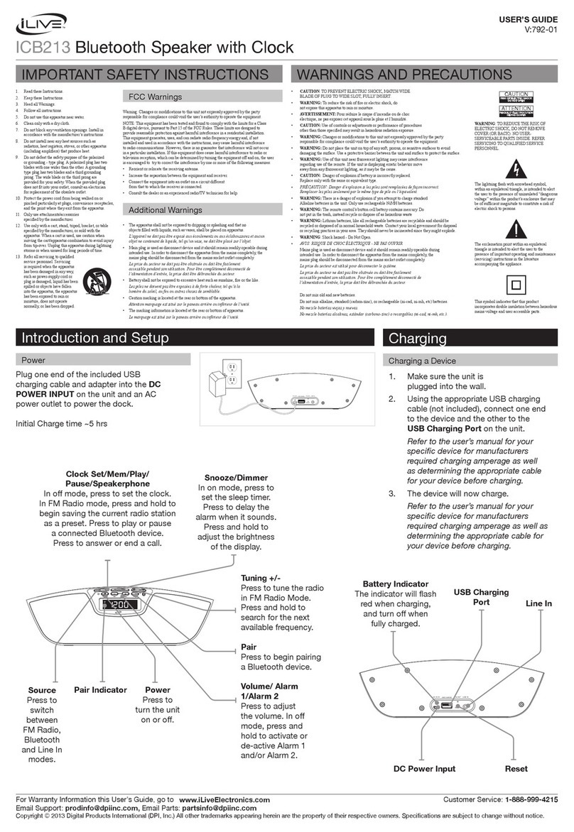 iLive ICB213 user guide