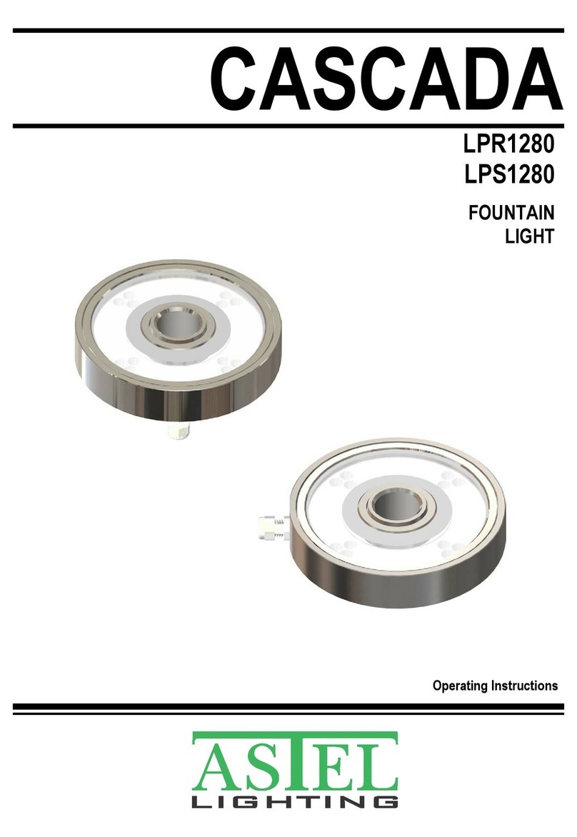 ASTEL LIGHTING CASCADA LPR1280 operating instructions