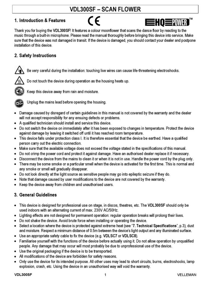 Velleman HQ Power SCAN FLOWER VDL300SF User manual