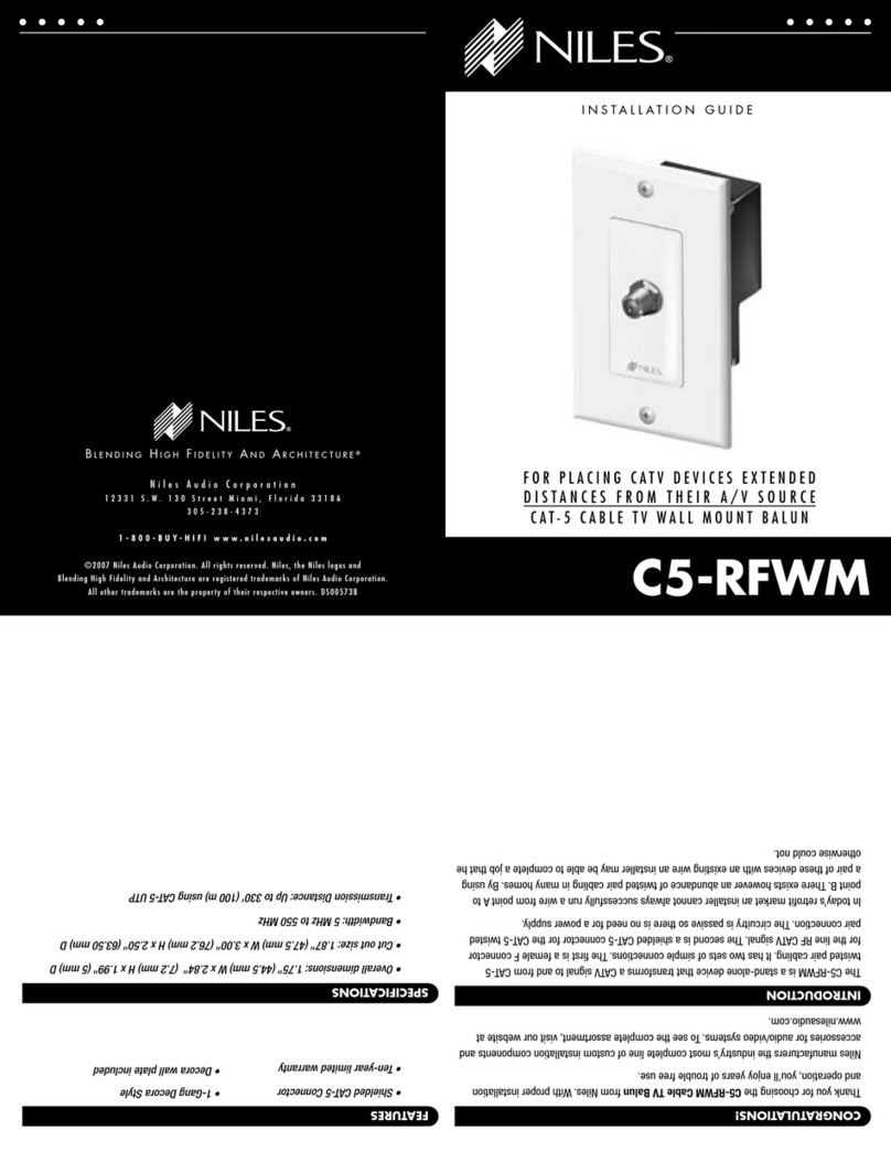 Niles C5-RFWM User manual