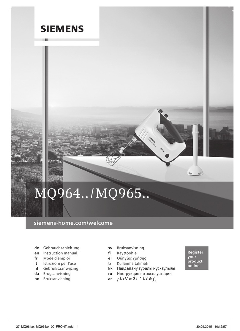 Siemens MQ96500 instruction manual