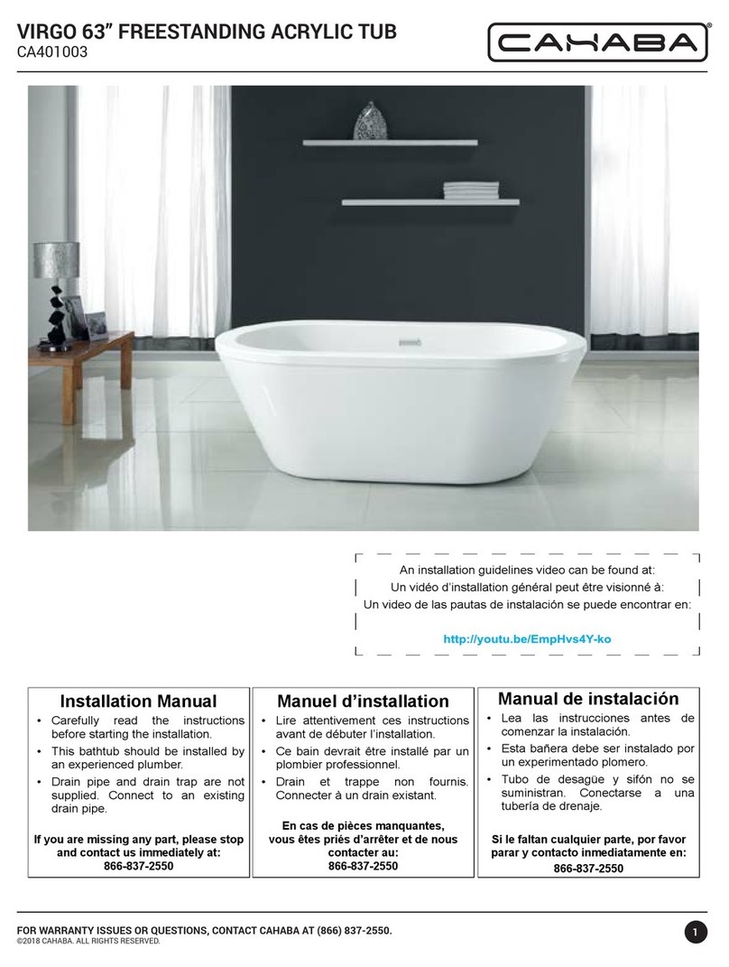 CAHABA VIRGO CA401003 installation manual