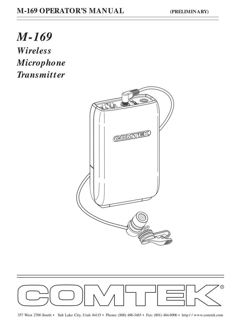 Comtek M-169 User manual