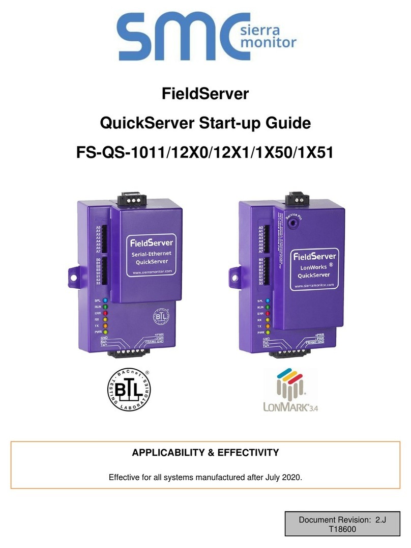 SMC Sierra Monitor FieldServer FS-QS-1 0 Series User guide SMC Sierra Monitor FieldServer FS-QS-1 0 Series User guide