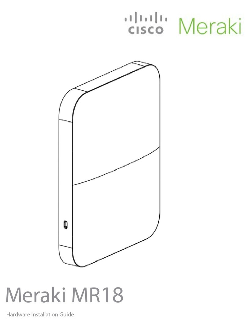 Cisco MERAKI MR18 Hardware installation guide Cisco MERAKI MR18 Hardware installation guide