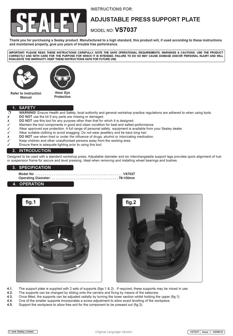 Sealey VS7037 User manual
