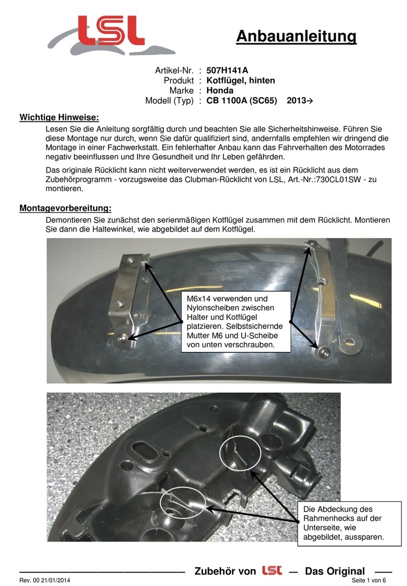 LSL CB1100A FITTING INSTRUCTION