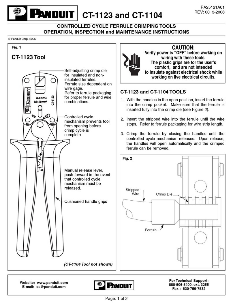 Panduit CT-1123 Instruction Manual