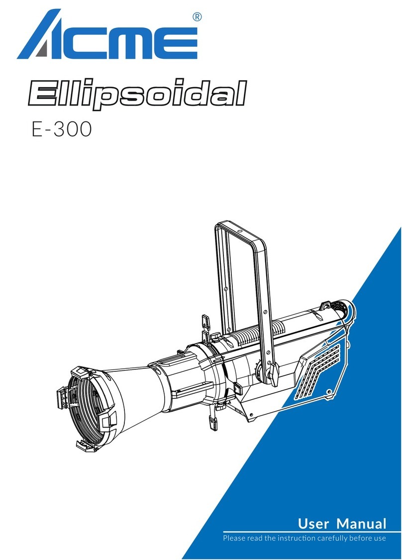 ACME Ellipsoidal E-300 D2550 User manual ACME Ellipsoidal E-300 D2550 User manual