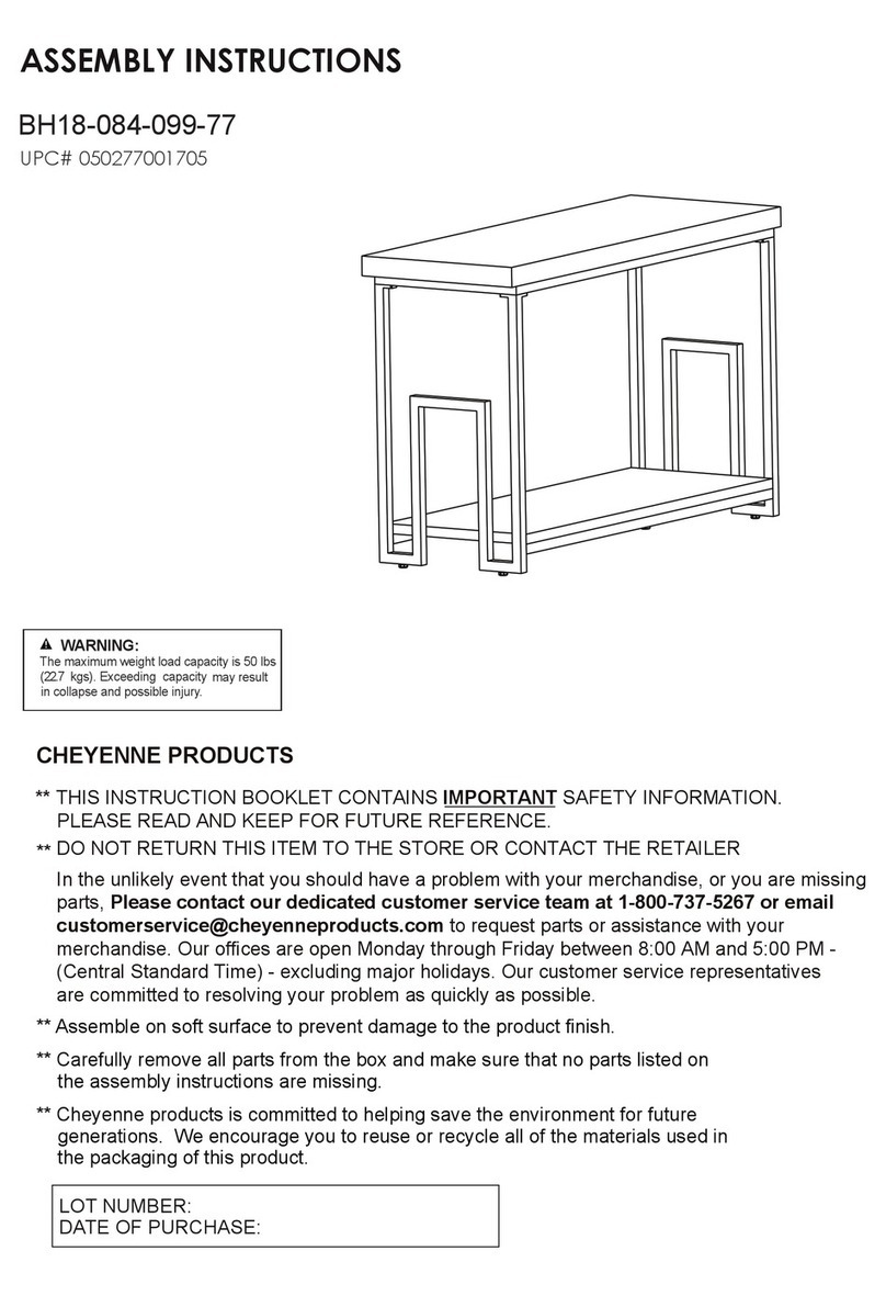 Cheyenne Products BH18-084-099-77 Assembly instructions