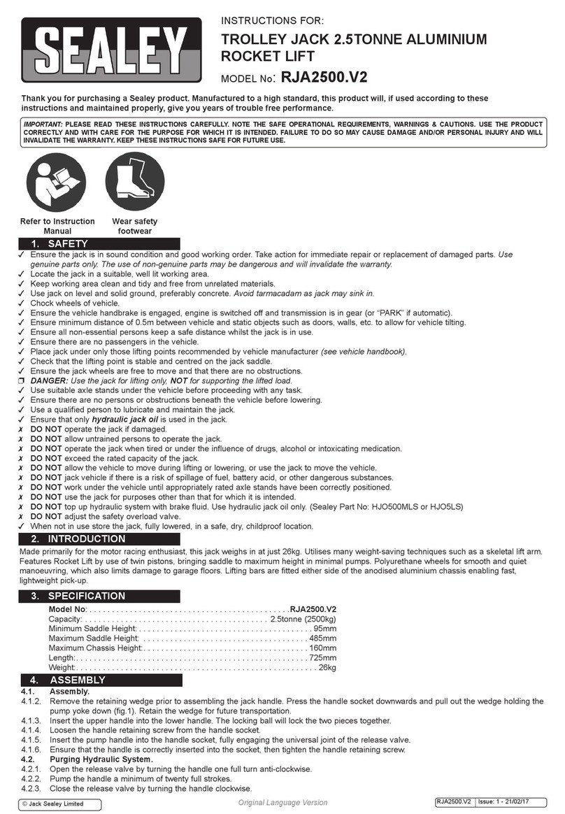 Sealey RJA2500.V2 User manual