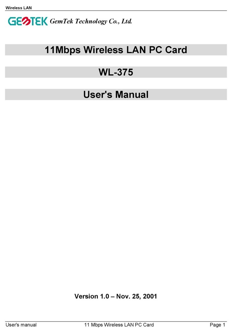 Gemtek WL-375 user manual Gemtek WL-375 user manual