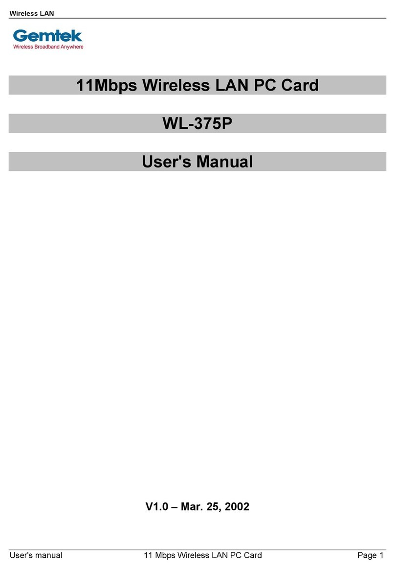 Gemtek WL-375P user manual