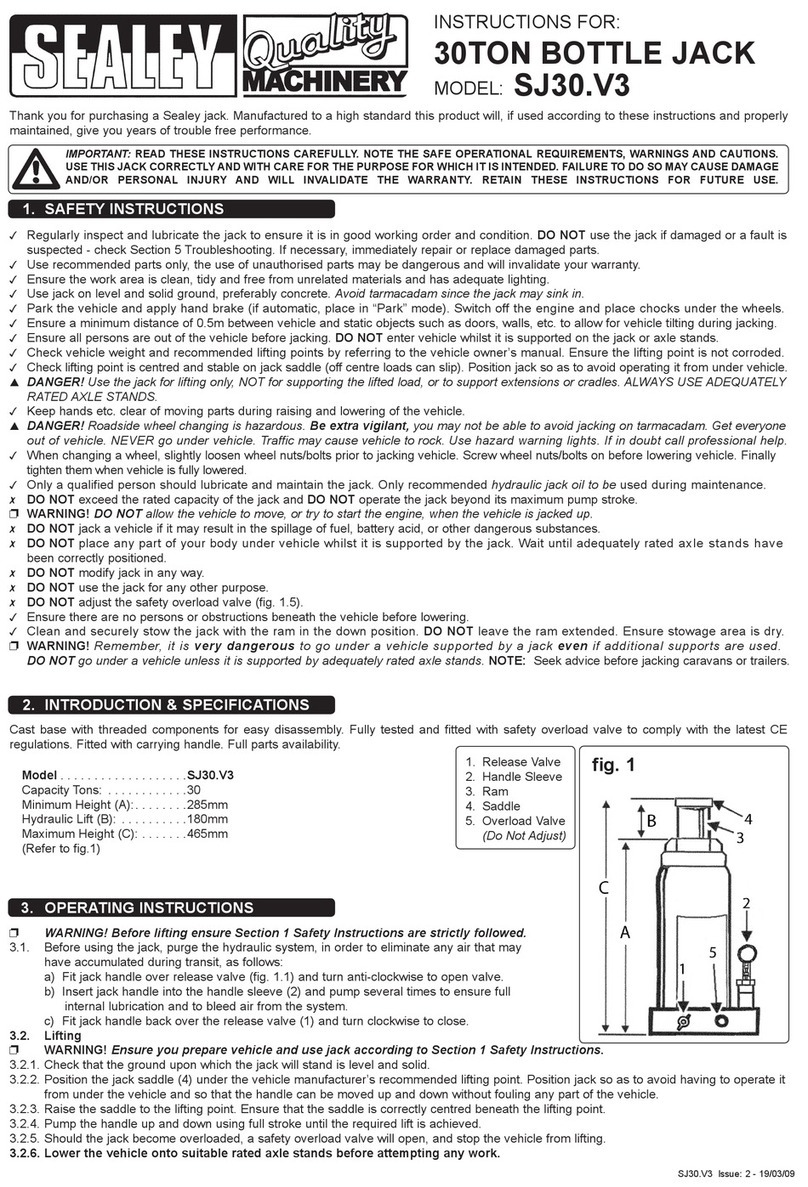 Sealey SJ30.V3 instructions