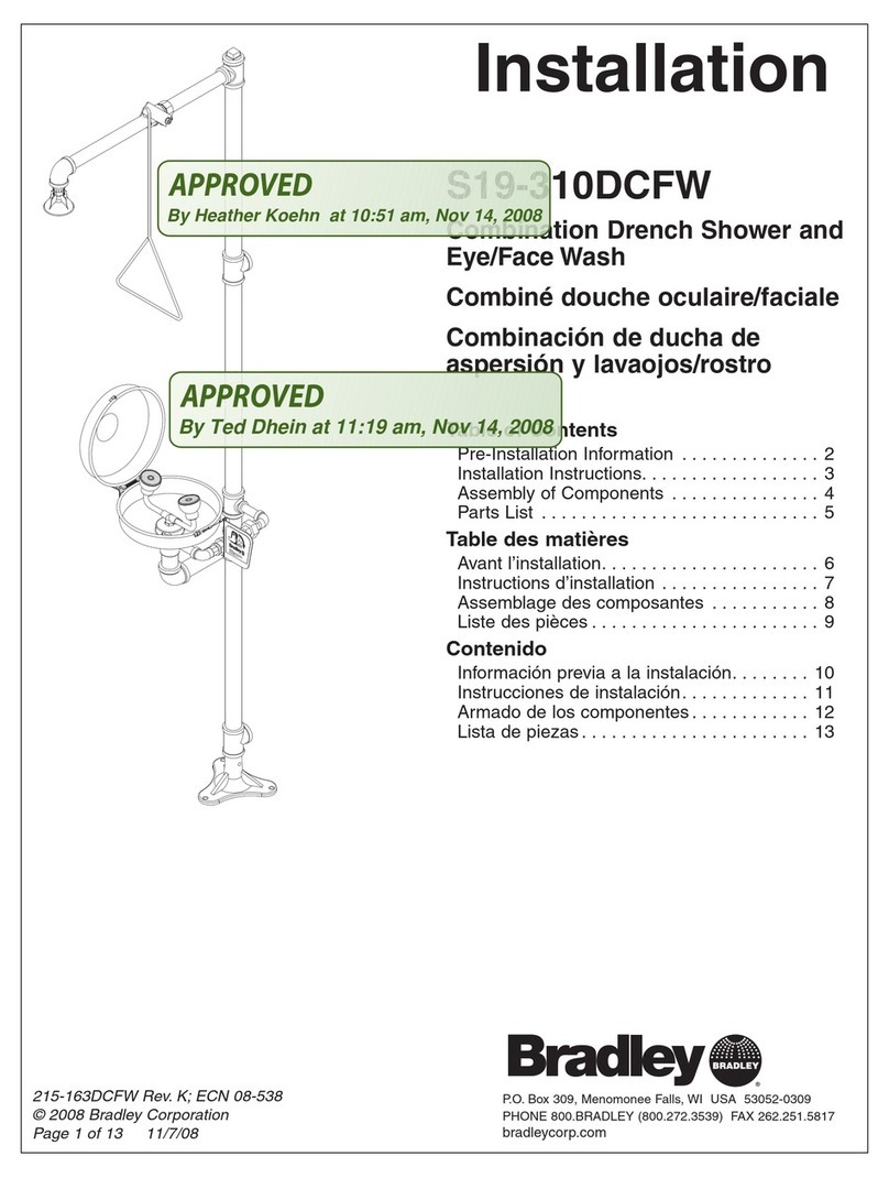 Bradley S19-310DCFW User manual