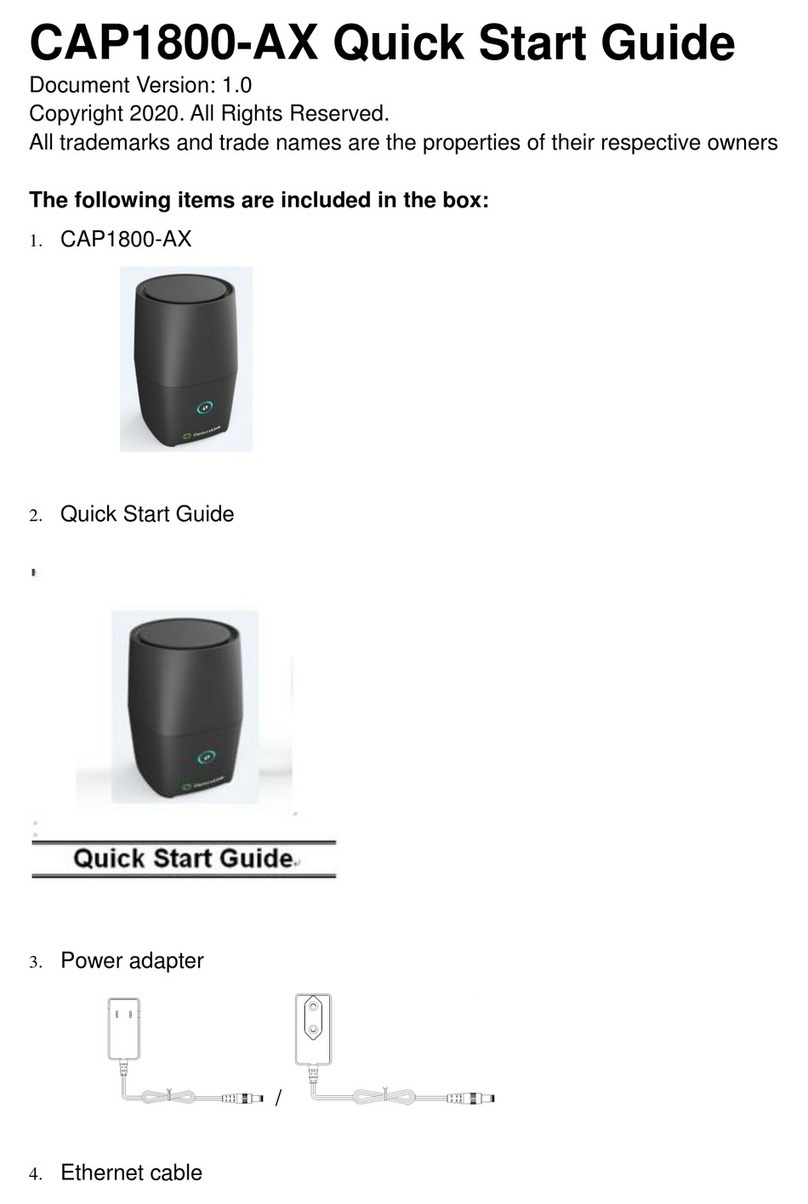Sercomm CAP1800-AX quick start guide