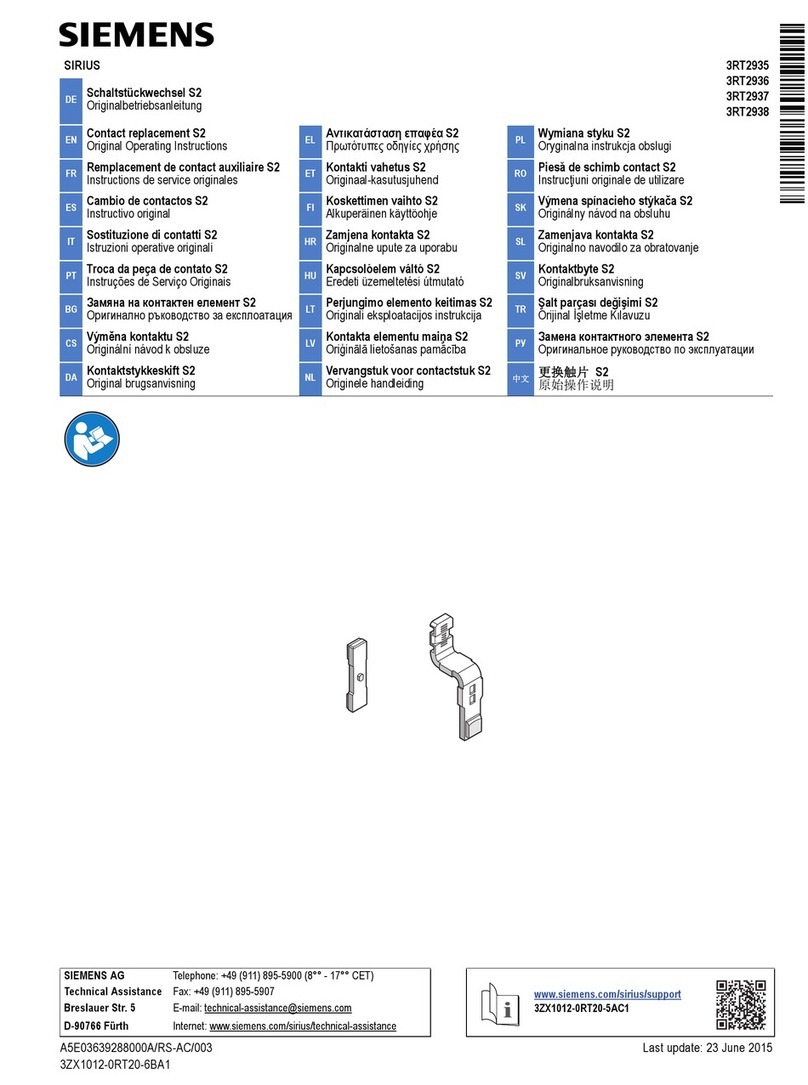 Siemens SIRIUS 3RT2935 User manual