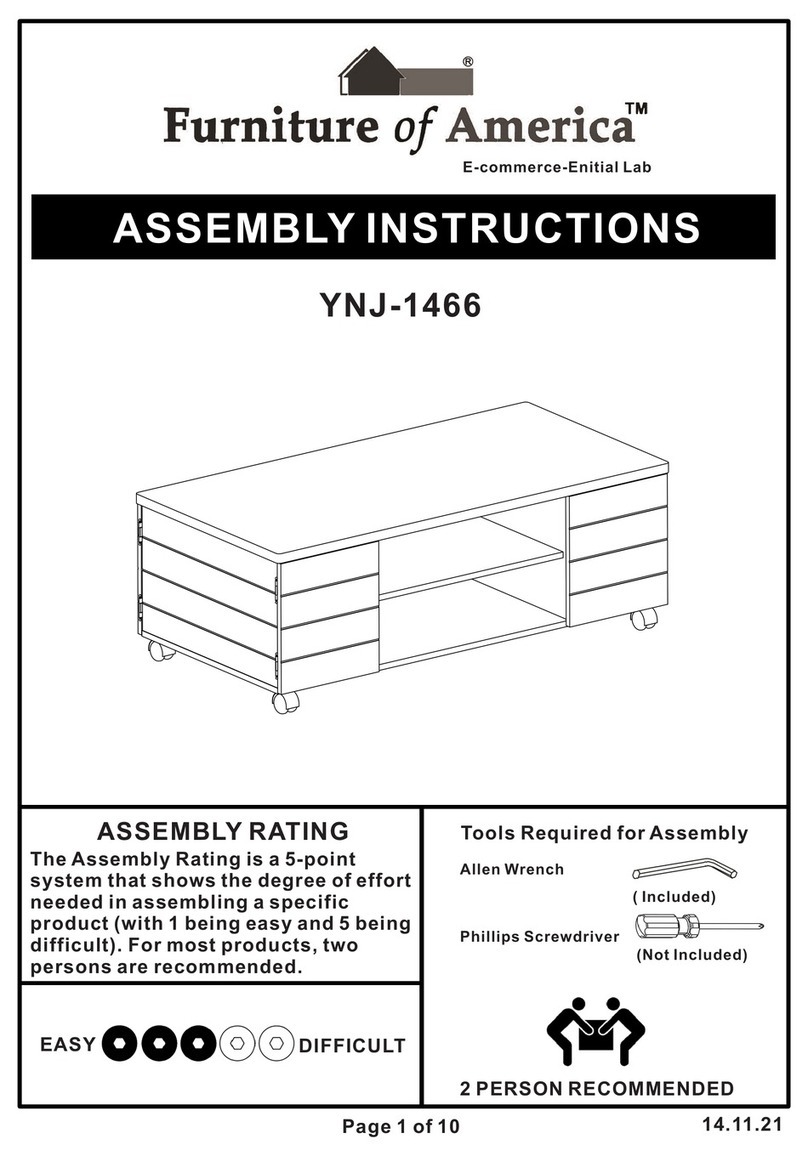 Enitial Lab Furniture of America YNJ-1466 Assembly instructions Enitial Lab Furniture of America YNJ-1466 Assembly instructions