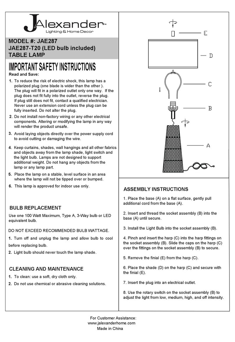 JALEXANDER JAE287 User manual