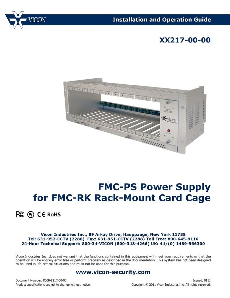 Vicon 217-00-00 Series Installation and operation guide