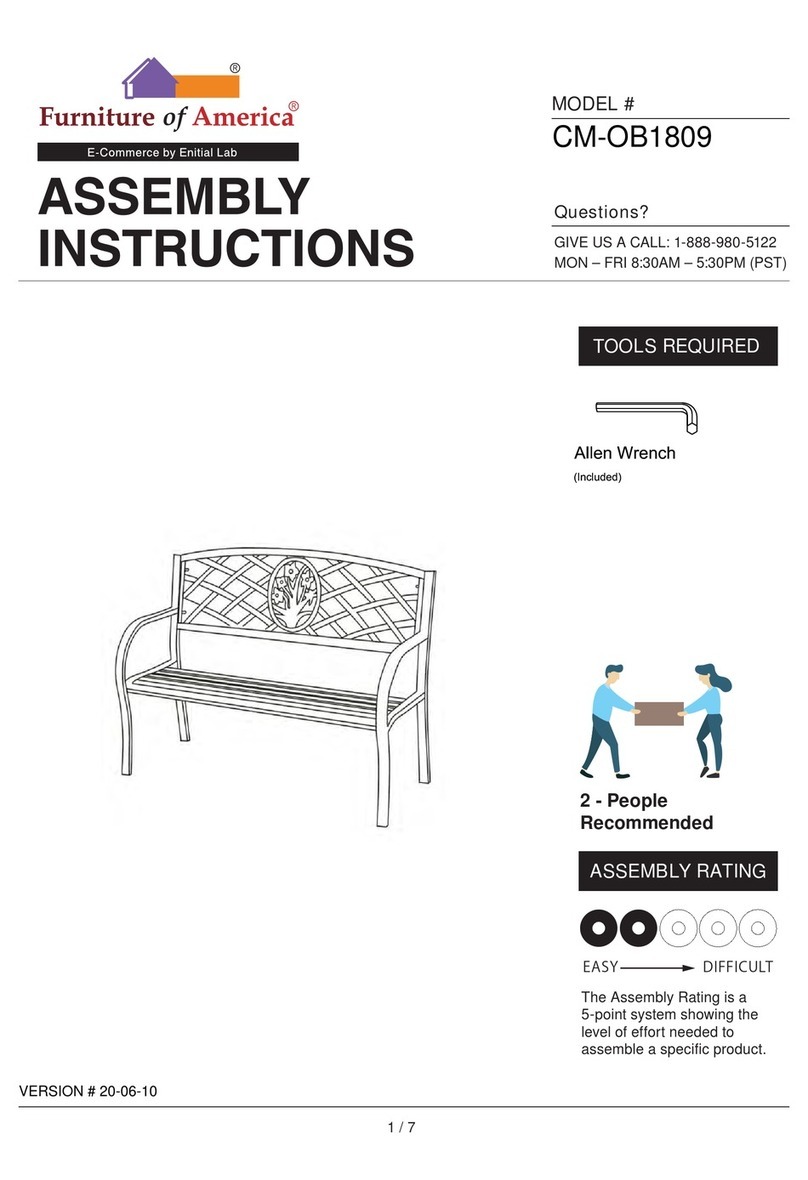 Furniture of America CM-OB1809 Assembly instructions