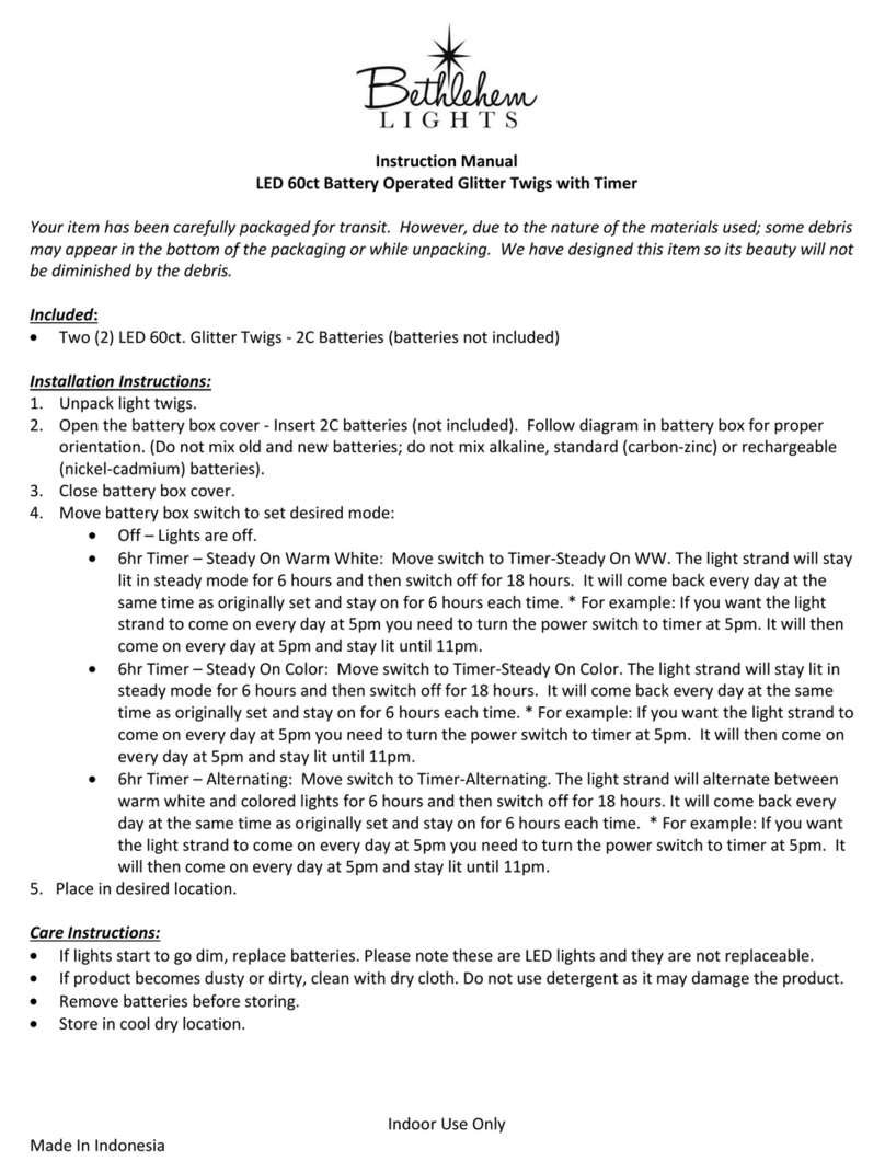 Bethlehem Lights 2C-TC instruction manual