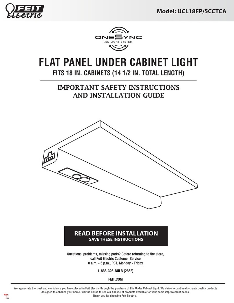 Feit Electric oneSync UCL18FP/5CCTCA Important Safety Instructions and Installation Guide