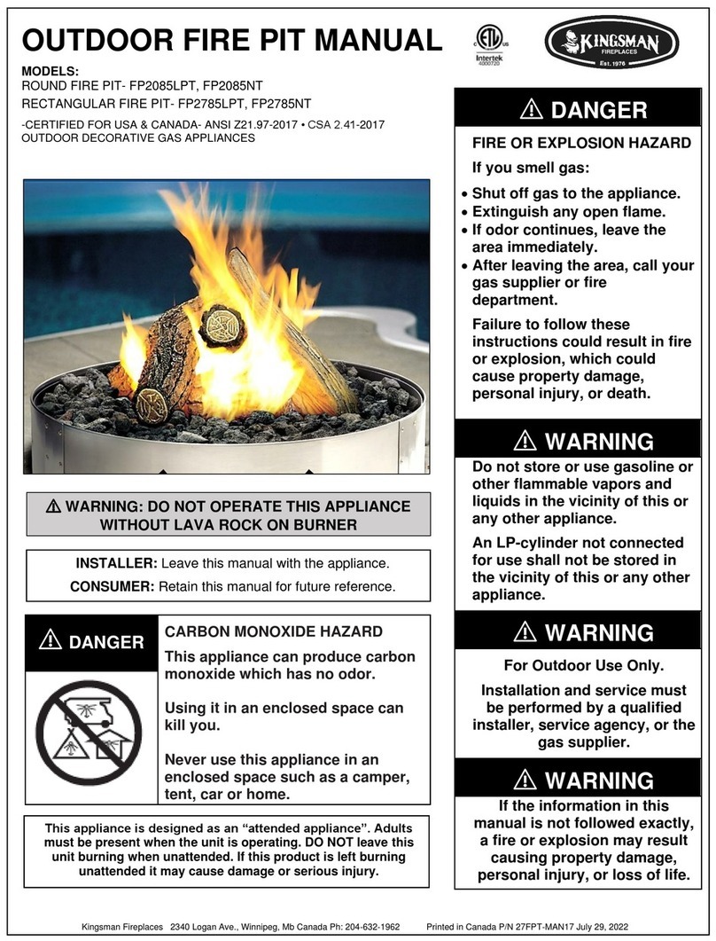 Kingsman Fireplaces FP2085NT manual