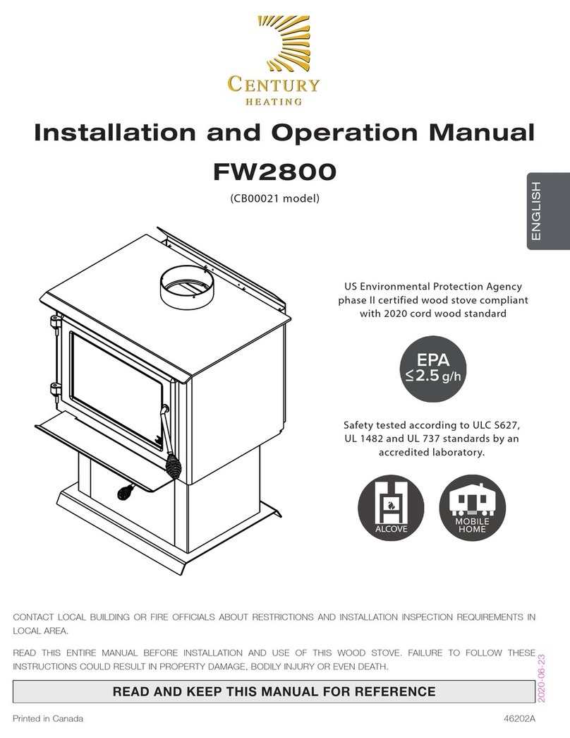 Century Heating FW2800 Installation and operation manual Century Heating FW2800 Installation and operation manual