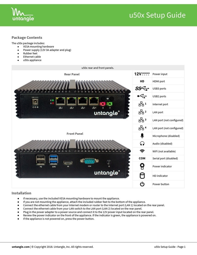 Untangle u50x User manual