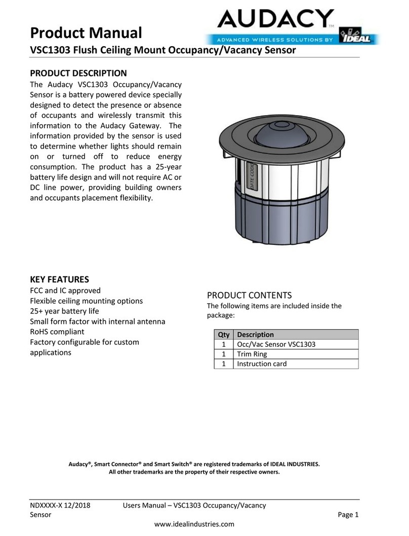 IDEAL Audacy VSC1303 product manual