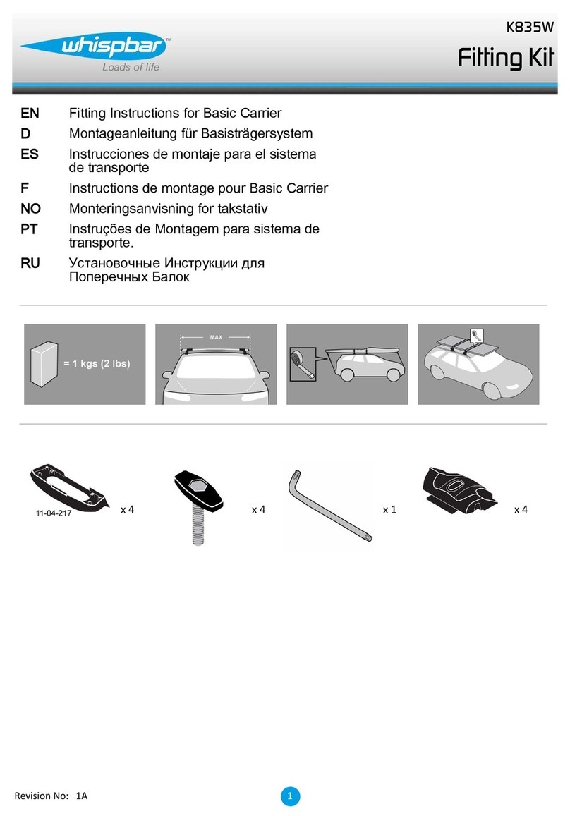 Whispbar K835W Operation and installation manual