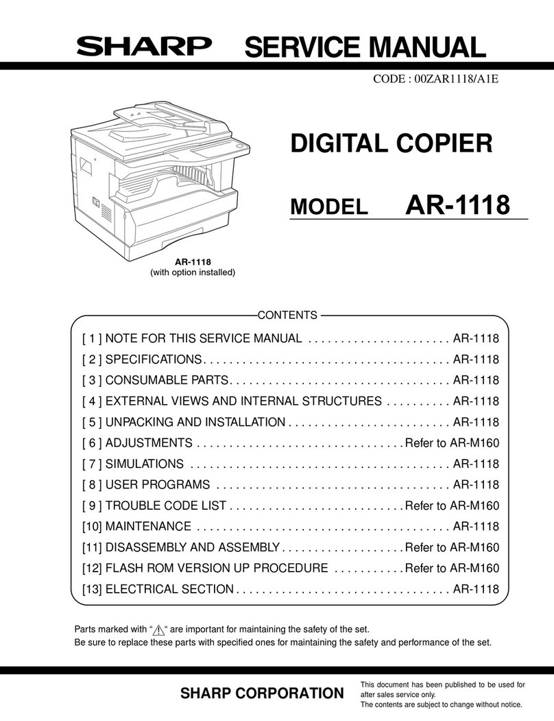 Sharp AR-1118 User manual