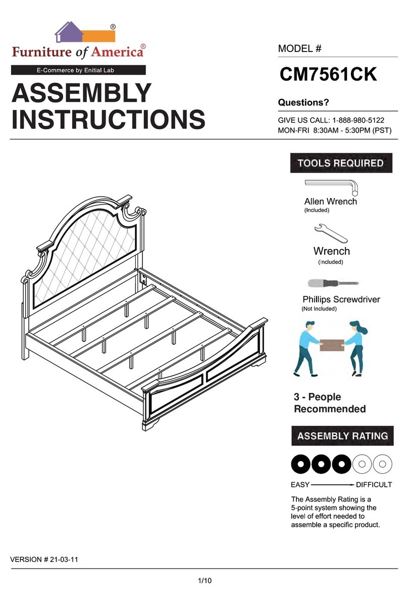 Enitial Lab Furniture of America CM7561CK Assembly instructions