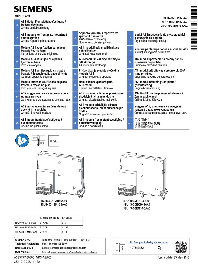 Siemens SIRIUS ACT 3SU1400-2EM10-6AA0 User manual