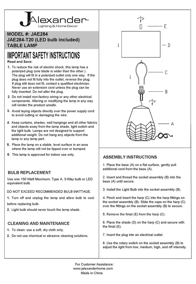 JALEXANDER JAE284 quick start guide