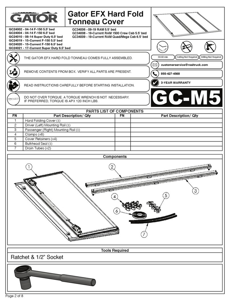 Gator EFX Hard Fold User manual